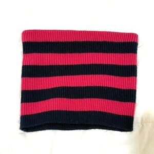 Striped Pink and Blue Knit Neck Gaitor